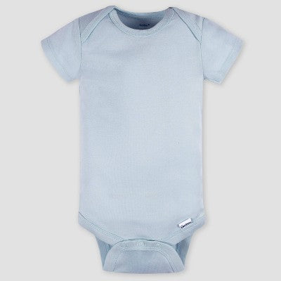 Gerber Baby 5pk Tonal Short Sleeve Bodysuit - Blue 0-3M