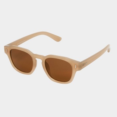 Women's Plastic Round Sunglasses - Universal Thread Tan: Maximum UV Protection, Polycarbonate Lenses, Medium Fit