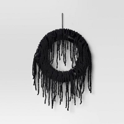 16" Basic Artificial Wreath Black - Hyde and EEK! Boutique
