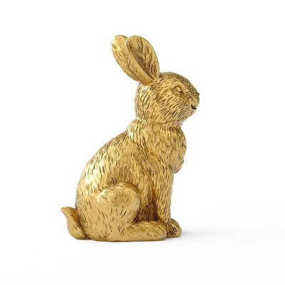 Easter Gold Resin Bunny Sitting - Bullseye's Playground