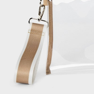 Game Day Clear Wristlet Clutch - Wild Fable Gold