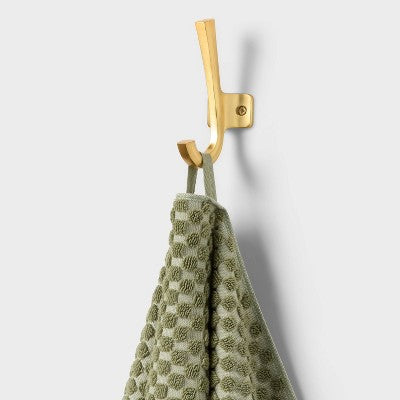 6pc Performance Plus Textured Dot Bath Towel Set Moss Green - Threshold