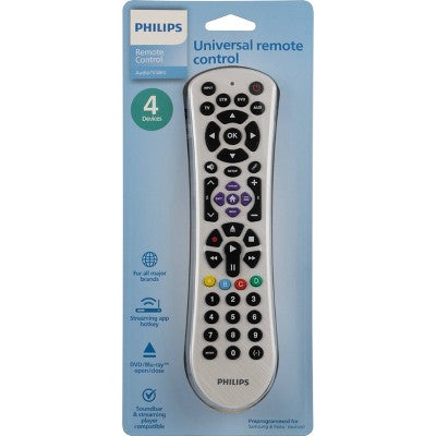 Philips 4-Device Universal Remote Control Pearl White