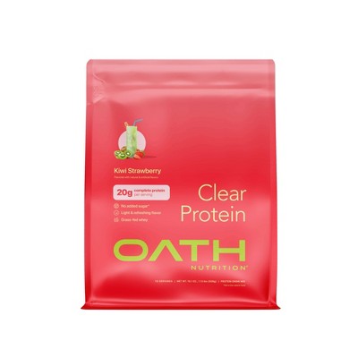 Oath Nutrition Clear Protein Powder - Kiwi Strawberry - 18 Servings: Whey Isolate, 20g Protein