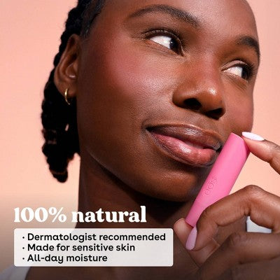 eos 100% Natural Lip Balm Sticks - Raspberry Kiwi Splash/Passionfruit Agave - 0.28oz/2pk
