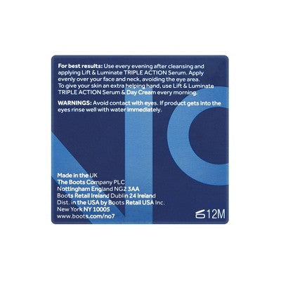 No7 Lift & Luminate Triple Action Night Cream - 1.69 fl oz