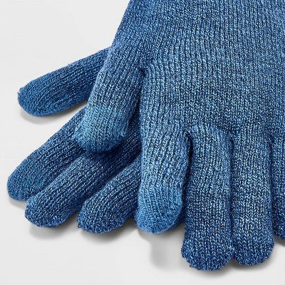 Men's Knit Touch Gloves - Goodfellow & Co Blue Marled One Size