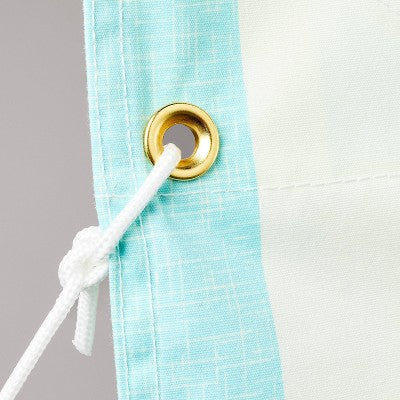 Bold Stripe Sun Shade Light Blue/Cream/Green - Hearth & Hand with Magnolia (LOCAL PICKUP ONLY)