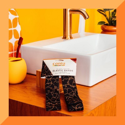 Cantu Elastic Hair Bands - 2ct: Satin, For Textured Hair, Hair Styling