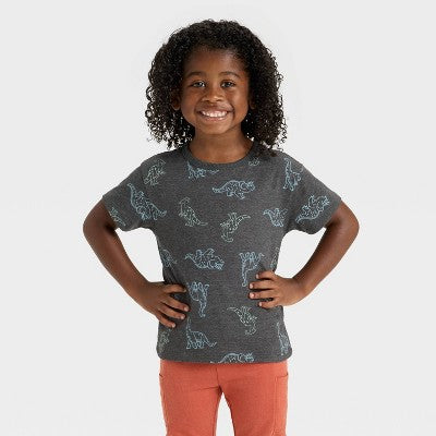Toddler Boys' Relaxed T-Shirt - Cat & Jack Charcoal 18M