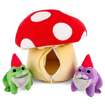 NECA Interactive Mushroom with Frog Gnomes by Kidrobot 13" Plush