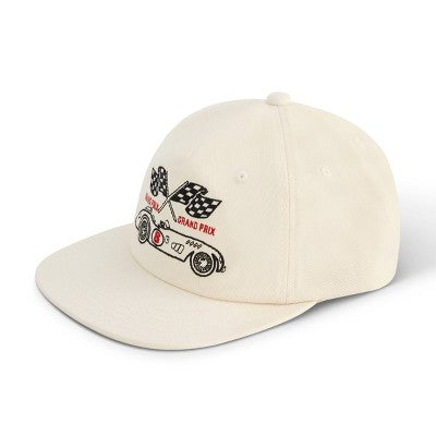 Concept One Women's Racecar Cotton Baseball Hat - White: Adjustable Twill Cap with Hook and Loop Fastener