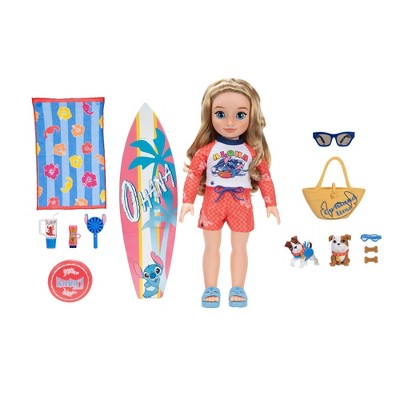 Disney ILY 4EVER Stitch Inspired 18" Doll and Beach Puppy Set Blonde Hair/Blue Eyes
