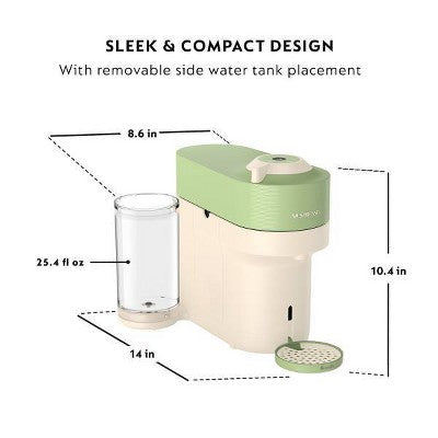 Nespresso Limited-Edition Vertuo Pop+ Coffee and Espresso Maker Flavored Iced Bundle by Breville Pistachio