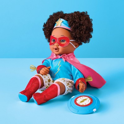 14" Baby Doll Superhero Outfit - Gigglescape: Polyester Fantasy Clothing Set with 7 Pieces