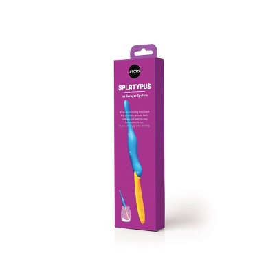 Ototo Splatypus Jar Spatula: Ergonomic Silicone, Dishwasher-Safe, Yellow & Blue, Non-Slip Handle
