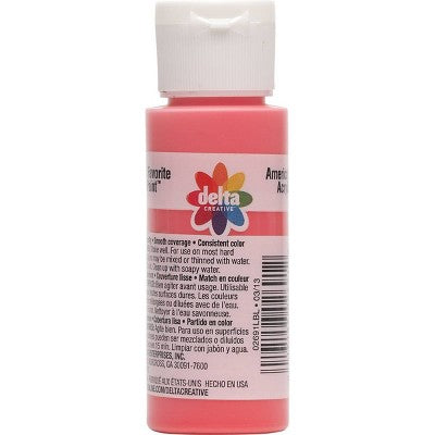 Delta Ceramcoat Acrylic Paint (2oz) - Watermelon: Low-Odor, Multi-Surface, Non-Toxic Craft Paint for Ages 13+