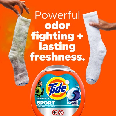 Tide Sport Power Pods HE Compatible Febreze Odor Eliminator Laundry Detergent Soap Pacs - 45ct