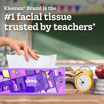 Kleenex Ultra Soft Back To School 3-Ply Facial Tissues - 120ct/4pk