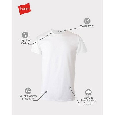 Hanes Men's 3pk Undershirts - White M