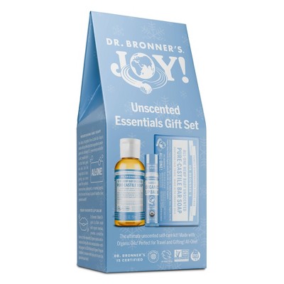 2 PACK!!! Dr. Bronner's Bar + Lip Balm Gift Set - Unscented - 2oz