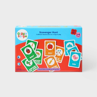 Scavenger Hunt Game - Gigglescape: Classic Card Games, 2-6 Players, Creative Thinking, Includes Storage Box
