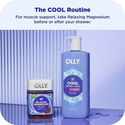 OLLY Cool Mood and Skin Vitamin-Infused Body Wash - Fresh Hinoki Mint - 17 fl oz: Deep Hydration, Paraben-Free, Sulfate-Free, Gel