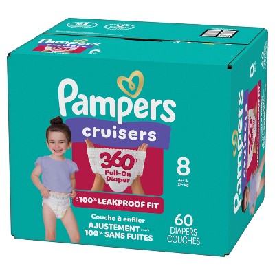 Pampers Cruisers 360 Diapers Enormous Pack - Size 8 - 60ct