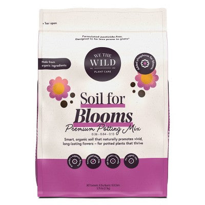 WE THE WILD Soil for Blooms Premium Organic Bloom-Boosting Potting Mix For Flowers 6 qt