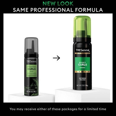 Tresemme Flawless Curls Hair Mousse with Coconut and Avocado Oil - Travel Size - 2oz
