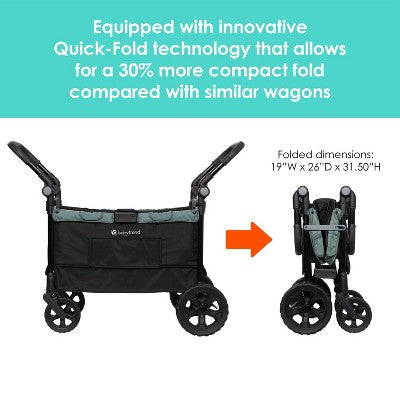 Baby Trend Quest PLUS 3-in-1 Stroller Wagon - Madrid Green (LOCAL PICKUP ONLY)