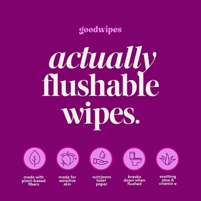 Goodwipes Flushable Personal Wipes - Rosewater - 50ct/1pk