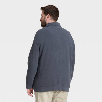 Men's Vintage 1/4 Zip Sweatshirt - Goodfellow & Co Dark Gray M