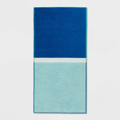 XL 'WOW' Reversible Beach Towel Green/Blue/Lime - Sun Squad
