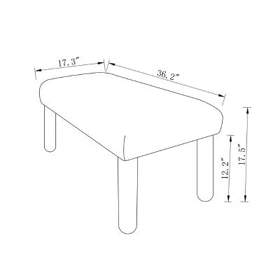 Upholstered Bench Rust Boucle - Room Essentials (LOCAL PICKUP ONLY)