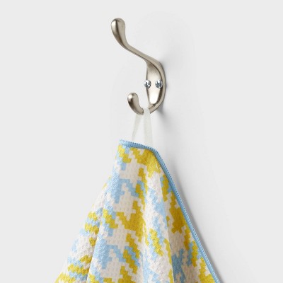 Waffle Houndstooth Hand Towel Green/Blue - Room Essentials