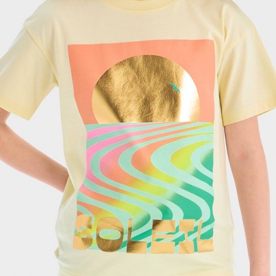 Girls' Oversized 'Soleil' Graphic T-Shirt Cat & Jack Yellow L