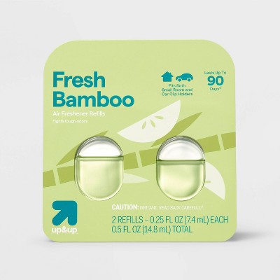 Small Room and Car Clip Refills - Fresh Bamboo - 0.5 fl oz/2ct - up&up
