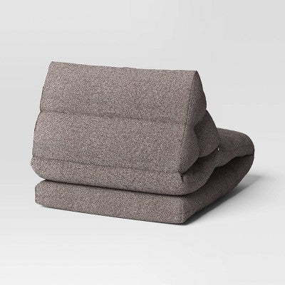 Tufted Baffled Foam Lounge Dorm Chair Gray - Room Essentials: Upholstered Accent, No Assembly Required (LOCAL PICKUP ONLY)