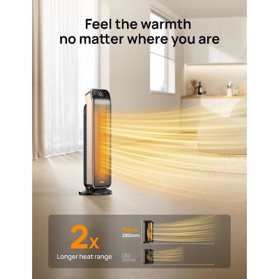 DREO 1500W Solaris Max 25" Ceramic Space Heater Oscillating Fast Heat and Ultra-Quiet ECO Mode Remote (LOCAL PICKUP ONLY)