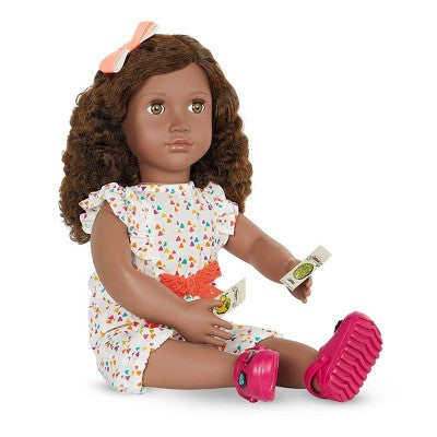 Our Generation Nahla with Storybook & Accessories 18" Posable Gardening Doll
