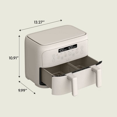 bella 4qt TriZone Air Fryer Oatmilk