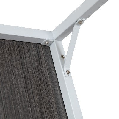 Flash Furniture Tiverton Industrial Modern Desk - Commercial Grade Office Computer Desk and Home Office Desk - 47" Long (Rustic Gray/White) (LOCAL PICKUP ONLY)