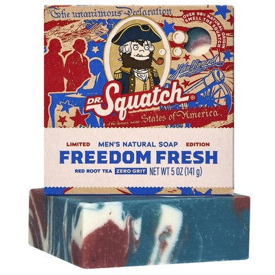 DR. SQUATCH Men's All Natural Bar Soap - Freedom Fresh - 5oz