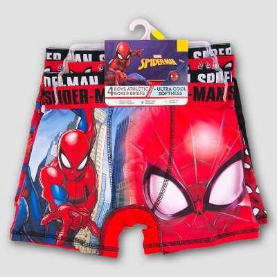 Boys' Spider-Man 4pk Boxer Briefs - 8: Fictitious Character Knit Underwear