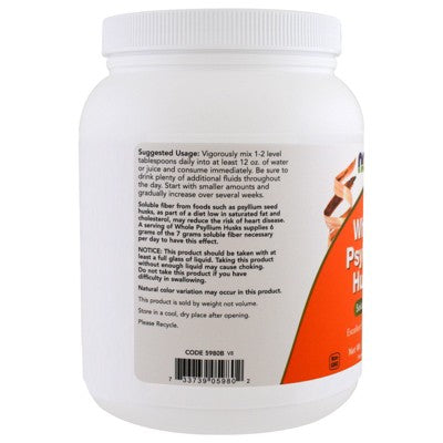 NOW Foods Whole Psyllium Husks, 12 oz (340 g)