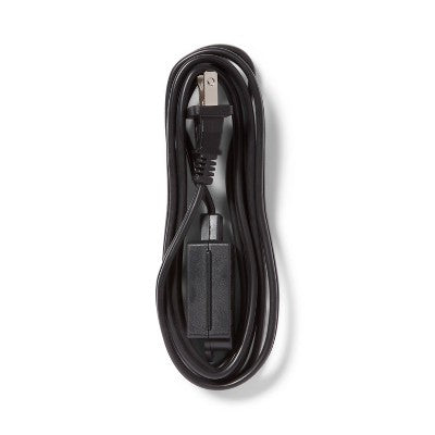 6' Indoor Cord 3 with 3 Outlets and Sliding Safety Cover Black - Dealworthy
