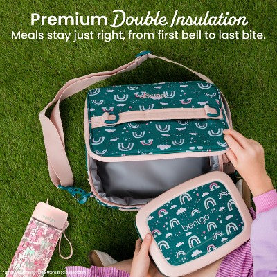 Bentgo Kids' Double Insulated Lunch Bag - Green Rainbow