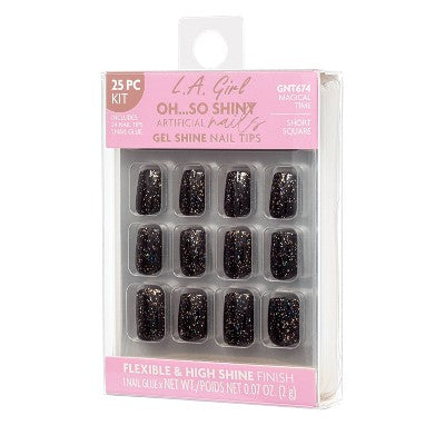 L.A. Girl Oh So Shiny Fake Nails - Magical Time - 25ct