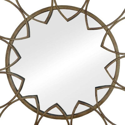 32" Alexandra Wall Mirror Antique Bronze - Stratton Home Decor: Contemporary Style, Metal Frame, No Assembly Required (LOCAL PICKUP ONLY)
